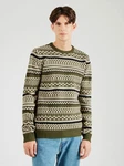 Blend Pullover creme/dunkelgrn/schwarz