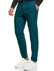 Indicode Herren Rodekro Chinohose Super Stretch mit 4 Taschen Türkis/Grün