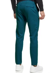 Indicode Herren Rodekro Chinohose Super Stretch mit 4 Taschen Türkis/Grün