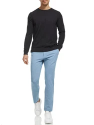 Indicode Herren Rodekro Chinohose Super Stretch mit 4 Taschen Hellblau/Blau/Grau