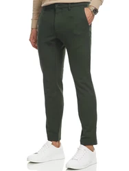 Indicode Herren Rodekro Chinohose Super Stretch mit 4 Taschen Army