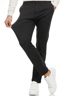 Indicode Herren Rodekro Chinohose Super Stretch mit 4 Taschen Dunkelgrau/Grau/Khaki/Hellgrau