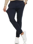 Indicode Herren Rodekro Chinohose Super Stretch mit 4 Taschen Dunkelblau