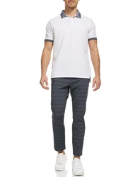 Indicode Herren Rodekro Chinohose Super Stretch mit 4 Taschen Grau/Dunkelblau/Hellblau