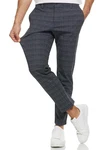 Indicode Herren Rodekro Chinohose Super Stretch mit 4 Taschen Grau/Dunkelblau/Hellblau
