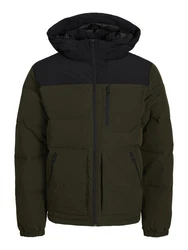 Jack & Jones Winterjacke JJEOtto (1-St) Dunkelgrün/Grün