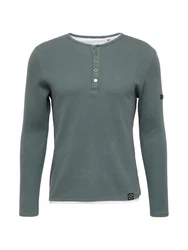 Key Largo Sweatjacke Strickpullover MSW SANDRO Dunkelgrün/Grün/Türkis
