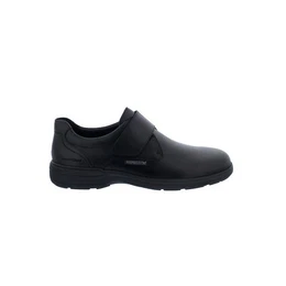 Delio Halbschuh, Vollnarben Glattleder 2100, schwarz, AIR JET Klettschuh