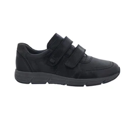 Waldlufer Waldlufer Haslo Klett-Halbschuh, Glattleder schwarz Velourleder carbo Klettschuh