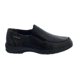 Mobils Slipper Ewald, Vollnarben Glattleder, schwarz, Wechsel Slipper