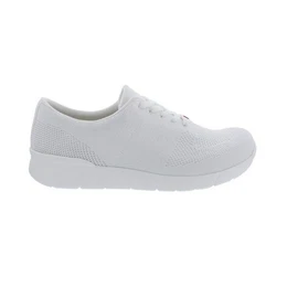 Linus Sneaker, reinwei, Comfort Knit, Wechselfubett, Weite Schnrschuh