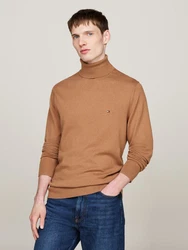Tommy Hilfiger Rollkragenpullover PIMA ORG CTN CASHMERE ROLL NECK beige