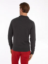 Tommy Hilfiger Troyer Pima Org Ctn Cashmere Zip Mock grau