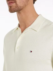 Tommy Hilfiger Polokragenpullover PIMA ORG CTN CASHMERE LS POLO ivory