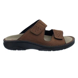 TOBIAS Pantolette, Prgenubuk-Leder, Nuss, Wechselfubett, W Pantolette