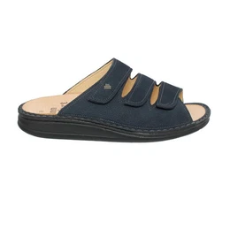 Korfu - Pantolette, Classic, Mustang (Nubukleder), marine Pantolette