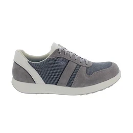 Sven Grey Sneaker, Velour Leather / Textile / Full Grain Leather, Schnrschuh