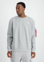 Alpha Industries Sweater X-Fit Label Hellgrau/Grau