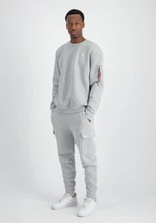 Alpha Industries Sweater X-Fit Label Hellgrau/Grau