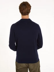 Tommy Hilfiger Polokragenpullover PIMA ORG CTN CASHMERE LS POLO blau