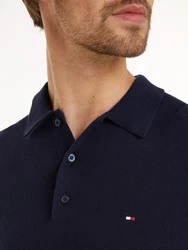 Tommy Hilfiger Polokragenpullover PIMA ORG CTN CASHMERE LS POLO blau
