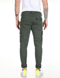Replay Cargohose JAAN Hyperflex Dunkelgrün/Khaki/Grün