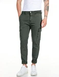 Replay Cargohose JAAN Hyperflex Dunkelgrün/Khaki/Grün