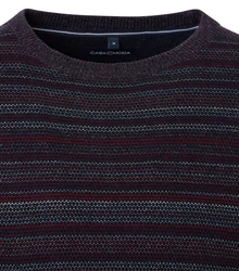 CASAMODA Rundhalspullover Strickpullover Dunkelblau/Lila
