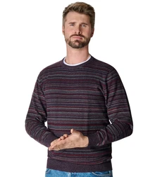 CASAMODA Rundhalspullover Strickpullover Dunkelblau/Lila