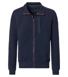 CASAMODA Kapuzensweatshirt Sweatjacke Outdoorjacke Dunkelblau/Blau/Hellblau