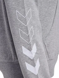hummel Kapuzenpullover Hmlelemental Hoodie Grau/Hellgrau