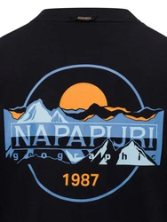 Napapijri T-Shirt Schwarz/Dunkelblau