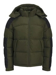 Jack & Jones Steppjacke Jcoaero Puffer SN Dunkelgrün/Grün