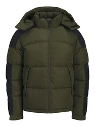 Jack & Jones Steppjacke Jcoaero Puffer SN Dunkelgrün/Grün