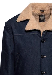 KingKerosin Winterjacke im Denim-Look Dunkelblau/Blau/Hellblau