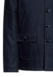KingKerosin Winterjacke im Denim-Look Dunkelblau/Blau/Hellblau