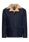 KingKerosin Winterjacke im Denim-Look Dunkelblau/Blau/Hellblau