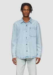 Langarmhemd Relaxed Fit: Denim-Hemd aus Baumwolle Waschung