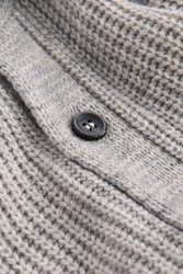Next Polokragenpullover Relaxed Fit Langarm Polo-Shirt Grau/Hellgrau