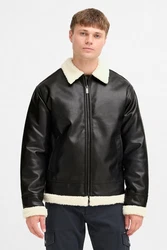 Indicode Lederjacke IDSulto Schwarz/Creme