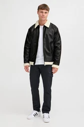 Indicode Lederjacke IDSulto Schwarz/Creme