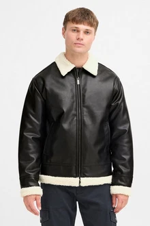 Indicode Lederjacke IDSulto Schwarz/Creme