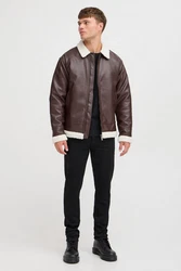 Indicode Lederjacke IDSulto Dunkelbraun/Braun/Creme