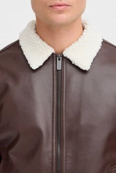 Indicode Lederjacke IDSulto Dunkelbraun/Braun/Creme