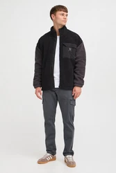Indicode IDTrautmar Fellimitatjacke Schwarz/Dunkelgrau