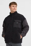 Indicode IDTrautmar Fellimitatjacke Schwarz/Dunkelgrau