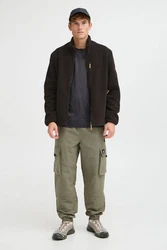 North Bend Fellimitatjacke NBSam Dunkelgrau/Braun/Schwarz/Grau/Dunkelbraun/Dunkelgrün