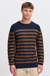 Indicode Strickpullover IDPanloop Hellblau/Dunkelblau/Blau/Orange