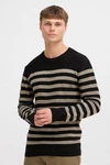 Indicode Strickpullover IDPanloop Dunkelblau/Schwarz/Beige/Gelb