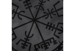 Neverless Herren T-Shirt Vegvisir Runenkompass Schwarz/Hellgrau/Dunkelgrau/Grün/Lila